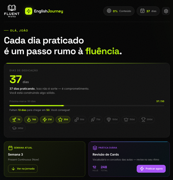 App FluentWord de estudos